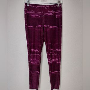 North Face Leggings Burgundy Pink Ankle Sz Sm Activewear Yoga Running Yoga